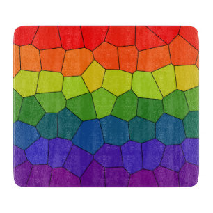 Tabla De Cortar Patrón arcoiris
