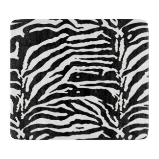 Tabla De Cortar Patrón artístico negro y blanco de camuflaje cebra