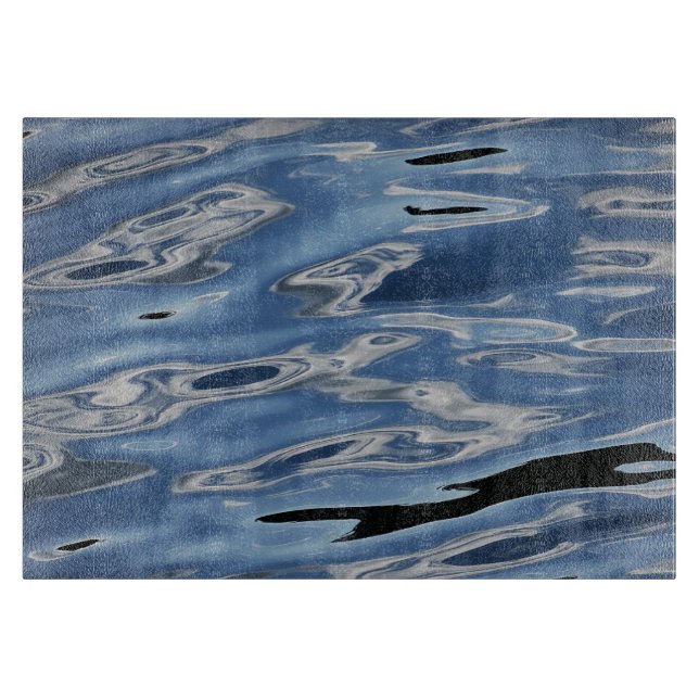 Tabla De Cortar Patrón azul abstracto genial (Anverso)