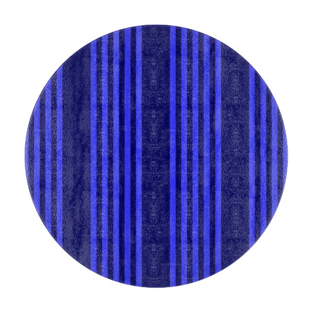 Tabla De Cortar Patrón azul de cinco rayas (Anverso)