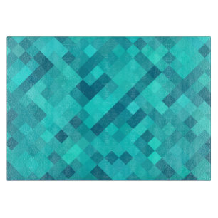Tabla De Cortar Patrón azul Verde azulado turquesa