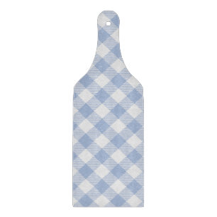 Tabla De Cortar Patrón clásico de gingham azul claro con estampado