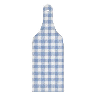Tabla De Cortar Patrón clásico de Gingham azul comprobado
