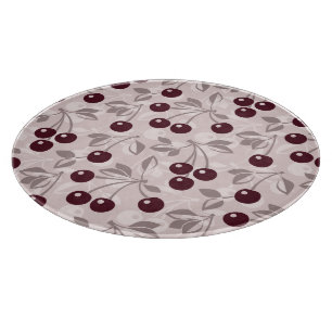 Tabla De Cortar Patrón con cerezas 2