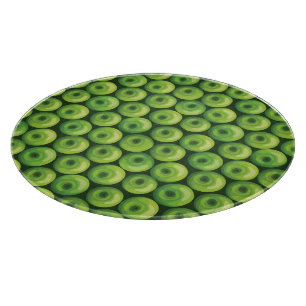 Tabla De Cortar Patrón con manzanas verdes