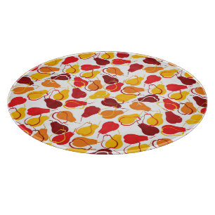 Tabla De Cortar Patrón con peras