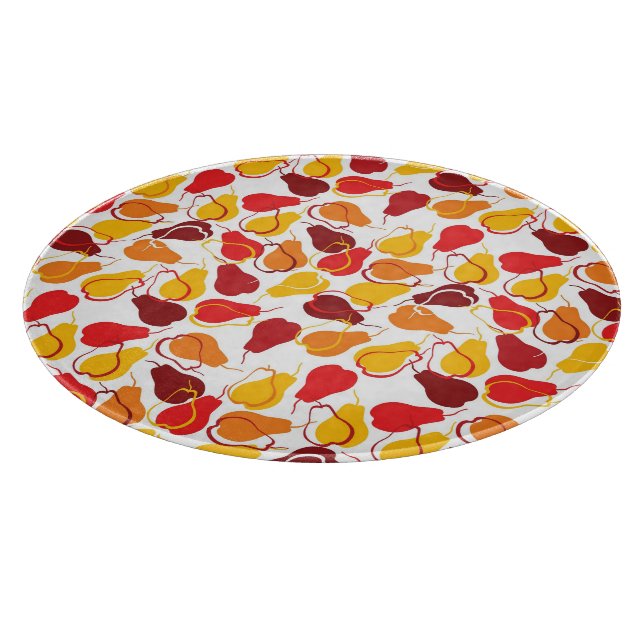 Tabla De Cortar Patrón con peras (Borde)