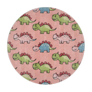 Tabla De Cortar Patrón continuo de dinosaurio lindo