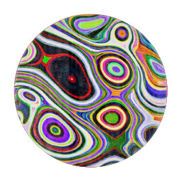 Tabla De Cortar Patrón de abstracción colorido y vivo