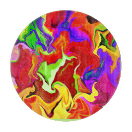 Tabla De Cortar Patrón de abstracciones coloridas y vívidas