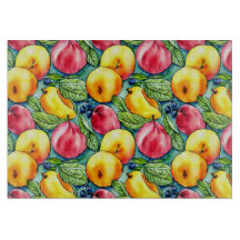 Patrón de acuarela de verano de manzana de fruta