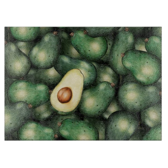 Tabla De Cortar Patrón de aguacate (Anverso)