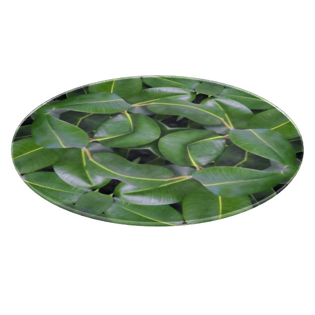 Tabla De Cortar Patrón de árbol de caucho (Borde)