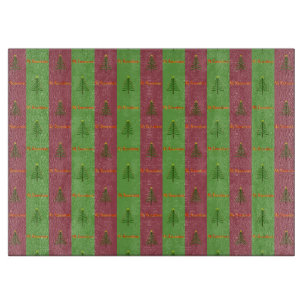 Tabla De Cortar Patrón de árbol de Navidad del viejo mundo Evergre