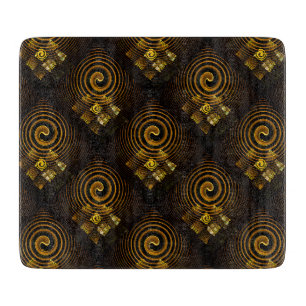 Tabla De Cortar Patrón de Arte Abstracto Moderno Boho Elegante Dor