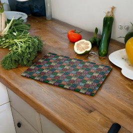 Tabla De Cortar Patrón de búho multicolor