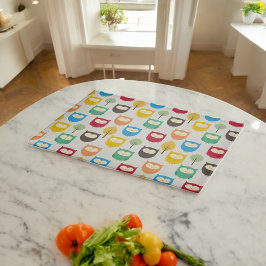 Tabla De Cortar Patrón de búho multicolor