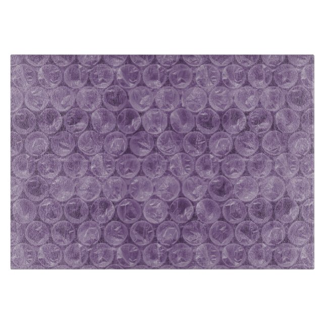 Tabla De Cortar patrón de burbujas de plástico morado (Anverso)