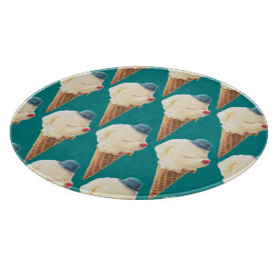 Tabla De Cortar Patrón de cachorro de crema de hielo