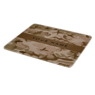 Tabla De Cortar Patrón de camuflaje del desierto, tu nombre, Perso