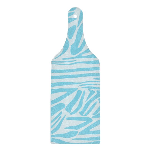 Tabla De Cortar Patrón de cebra azul (Anverso)