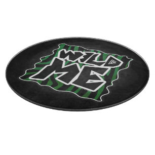 Tabla De Cortar Patrón de cebra verde y negra de Wild Me