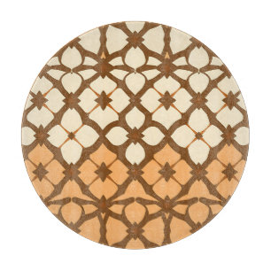 Tabla De Cortar Patrón de celosía marroquí de crema de caramelo