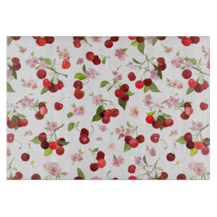 Tabla De Cortar Patrón de Cereza 1