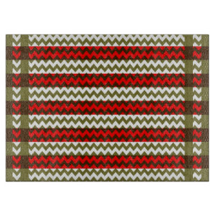 Tabla De Cortar Patrón de Chevron de color retro divertido 4
