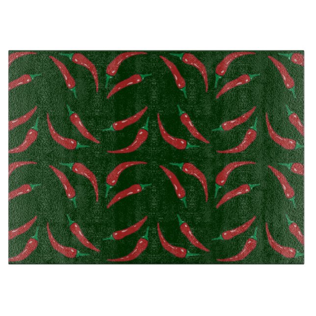 Tabla De Cortar patrón de chiles picantes (Anverso)