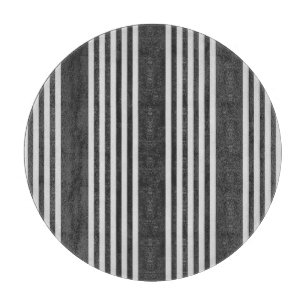 Tabla De Cortar Patrón de cinco rayas de gris claro y carbón veget
