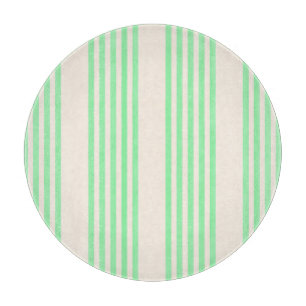 Tabla De Cortar Patrón de cinco rayas verde y beige