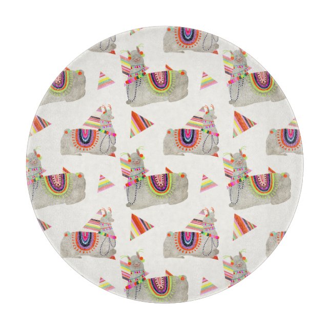 Tabla De Cortar Patrón de colección de Llamarama II (Anverso)