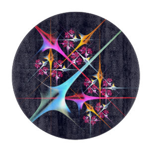 Tabla De Cortar Patrón de color de arte de color rosa floral moder