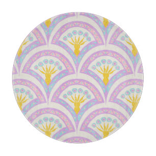 Tabla De Cortar patrón de concha de colores pastel