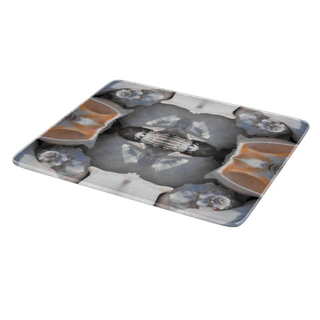 Tabla De Cortar Patrón de conchas marinas (Borde)