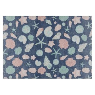 Tabla De Cortar patrón de conchas marinas