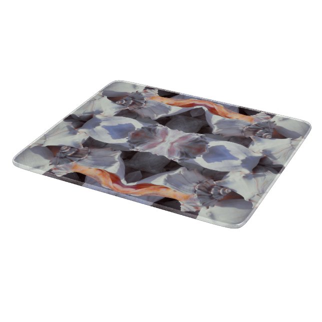 Tabla De Cortar Patrón de Conchas Marinas (Borde)