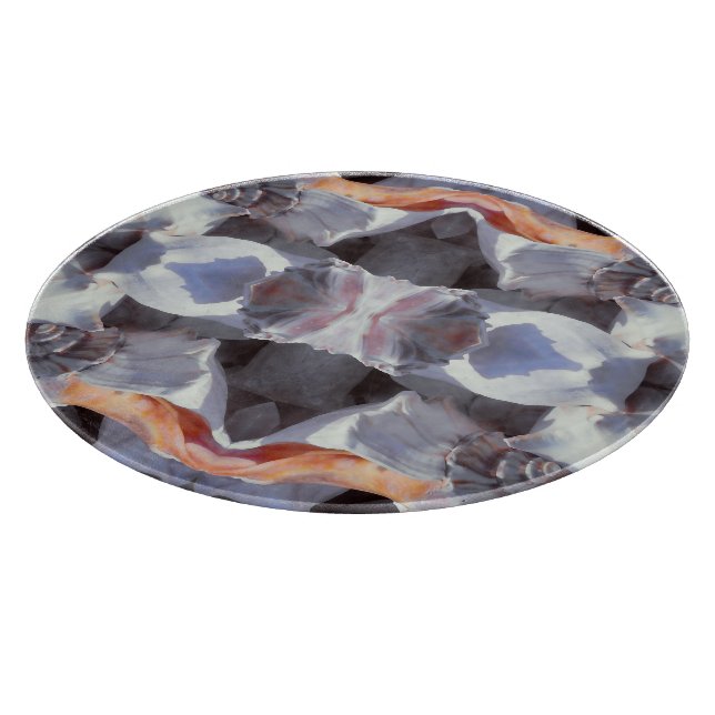 Tabla De Cortar Patrón de Conchas Marinas (Borde)