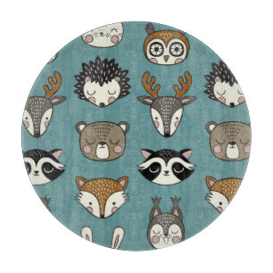 Tabla De Cortar Patrón de cosecha de animales de bosque
