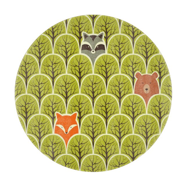 Tabla De Cortar Patrón de cosecha de animales de bosque (Anverso)
