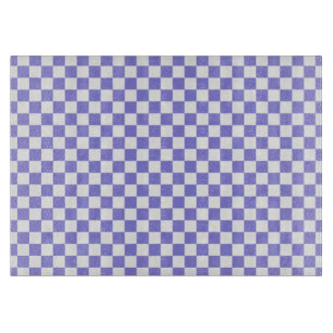 Tabla De Cortar Patrón de cuadros azul pervinca y blanco