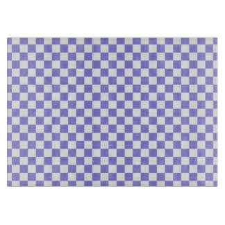 Tabla De Cortar Patrón de cuadros azul pervinca y blanco