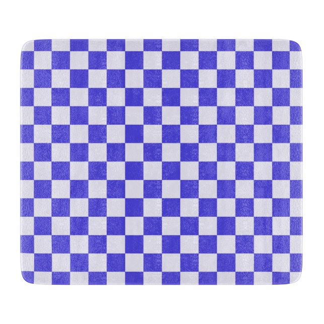 Tabla De Cortar Patrón de cuadros crema de arándano (Anverso)