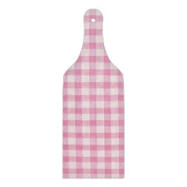 Tabla De Cortar Patrón de cuadros rosa bebé