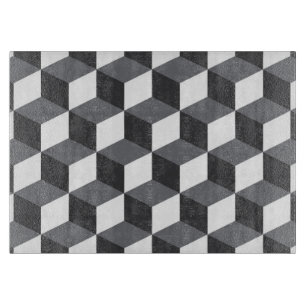 Tabla De Cortar Patrón de cubos arquitectónicos modernos, sencillo