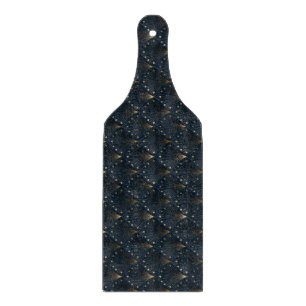 Tabla De Cortar Patrón de Deco Azul y Dorado