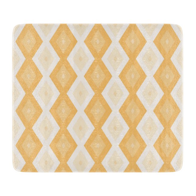 Tabla De Cortar Patrón de diamante amarillo (Anverso)