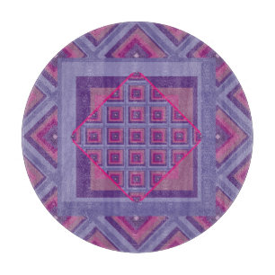 Tabla De Cortar patrón de diamante de campos de lavanda de tablero