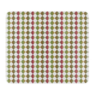 Tabla De Cortar Patrón de diamante de cuadros coloridos
